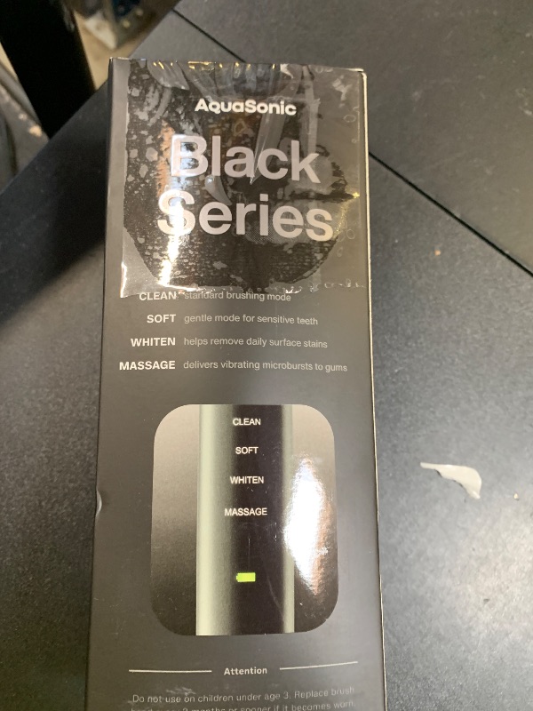 Photo 1 of Aquasonic Black Series Ultra Whitening Toothbrush – ADA Accepted Electric Toothbrush- 8 Brush Heads & Travel Case – 40,000 VPM Electric Motor & Wireless Charging - 4 Modes w Smart Timer