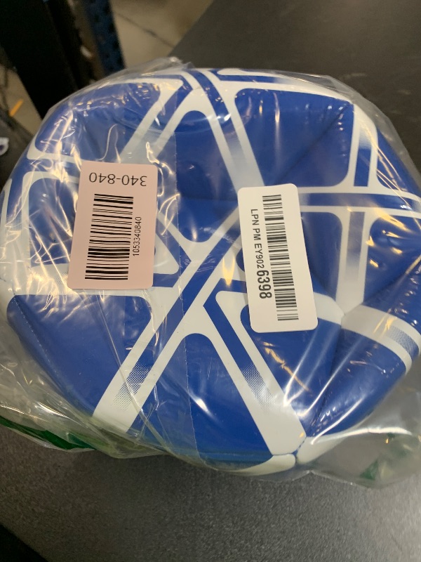 Photo 1 of adidas Unisex Starlancer Club Soocer Ball, Blue/White, 5