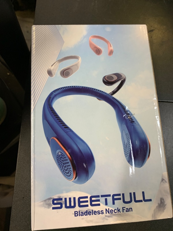 Photo 1 of SWEETFULL Portable Neck Fan 360° Cooling Bladeless Personal Fan | No Hair Twisting - 4000mAh USB Rechargeable Wearable Fan for Travel, Birthday Gifts for Men, Women, Mom, and Dad