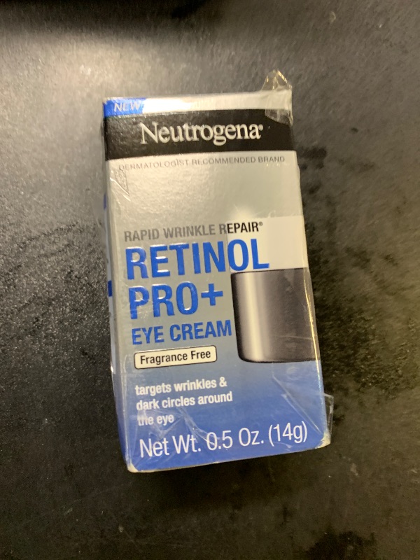 Photo 1 of Neutrogena Rapid Wrinkle Repair Retinol Pro+ Anti-Wrinkle Eye Cream, Targeted Eye Cream for Wrinkles & Dark Circles, Formulated without Fragrance, Dyes, Phthalates, and Parabens, 0.5 oz