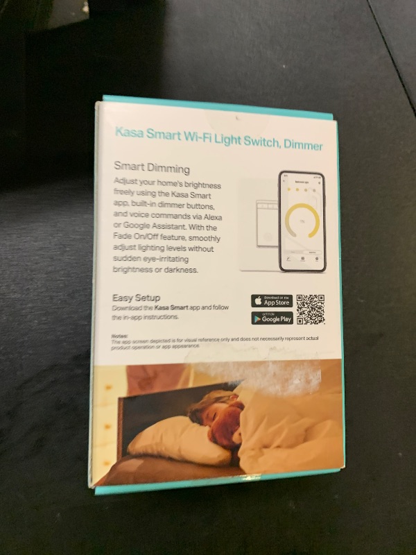 Photo 1 of Kasa Smart Dimmer Switch HS220, Single Pole, Needs Neutral Wire, 2.4GHz Wi-Fi Light Switch Works with Alexa and Google Home, UL Certified, No Hub Required, 1 Pack