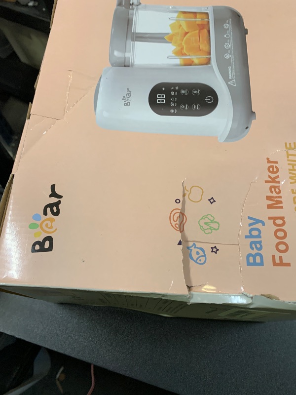 Photo 1 of BEAR 2024 Baby Food Maker | One Step Baby Food Processor Steamer Puree Blender | Auto Cooking & Grinding | Baby Food Puree Maker with Self Cleans | Touch Screen Control, White