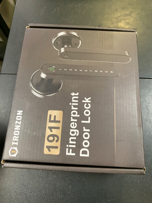 Photo 1 of IRONZON Fingerprint Door Lock Biometric Door Lock with Keypad with Handle for Home Hotel Office Apartment Bedroom