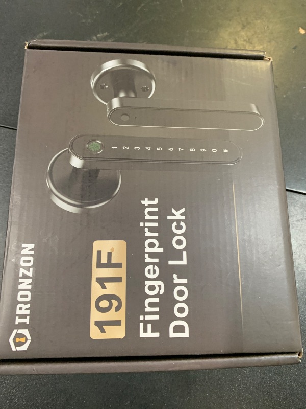 Photo 1 of IRONZON Fingerprint Door Lock Biometric Door Lock with Keypad with Handle for Home Hotel Office Apartment Bedroom