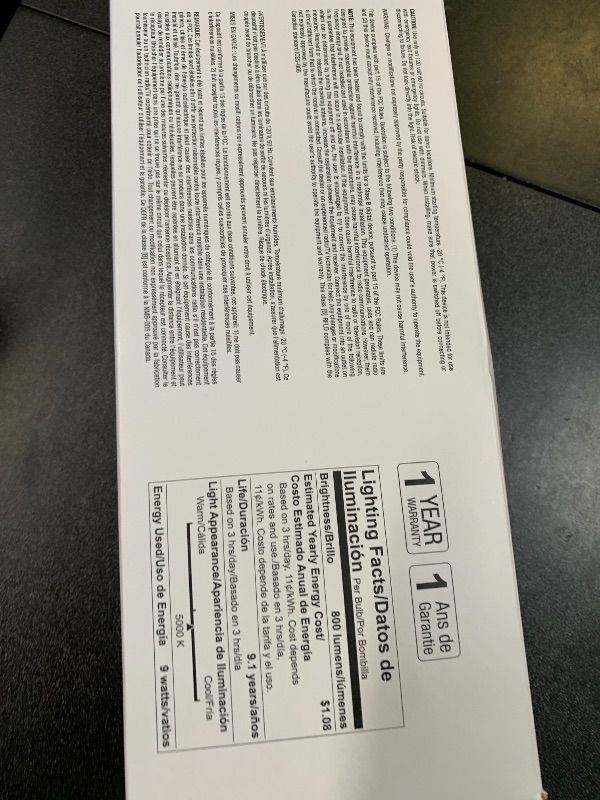 Photo 1 of LE LED Light Bulbs 60 Watt Equivalent, 9W 800 Lumens Non-Dimmable, Daylight White 5000K, A19 E26 Standard Medium Base, 10000 Hour Lifetime 5 Count (Pack of 1)