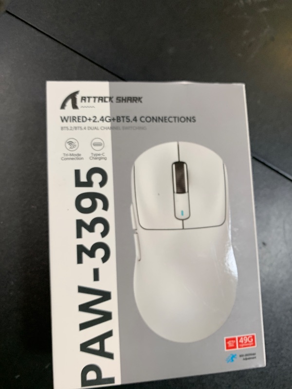 Photo 1 of ATTACK SHARK X3 Wireless Gaming Mouse, 49g Ergonomic Computer Mouse, Triple Modes PAW3395 26K DPI Optical Sensor, 200h Battery Life, Programmable Buttons, Gaming Accessories for PC/Laptop/Mac (Red)