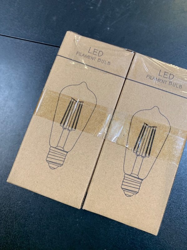 Photo 1 of 12V Edison Bulb 60 watt Equivalent E26 Medium Base 12V LED Light Bulb, AC/DC 12V-36V 6W Warm White 2700K Vintage Low Voltage Bulb for RV, 2 Pack