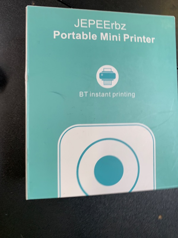 Photo 1 of Mini Printer Portable, Inkless Sticker printer with 8 Rolls Paper, Bluetooth Wireless mini thermal printer Compatible with iOS + Android for Journal, Memo, Photo, Print Pod Gifts for Girls Kids