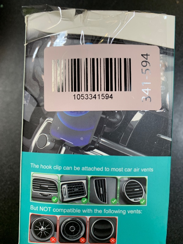 Photo 1 of Firm-hold Vent Car Phone Holder for iPhone, Rotatable Universal Phone Mount with Adjustable Wide Clamp, Hands Free, Metal Hook, Anti-vibration, Single-press Release, Heat-resistant, (Dashboard-Free)