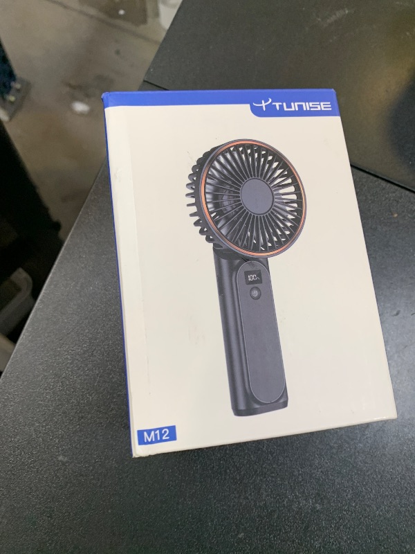 Photo 1 of TUNISE Portable Handheld Fan, 4000mAh, 180 Adjustable, 6 Speed Wind, USB Rechargeable Foldable Fan with Real-Time Display