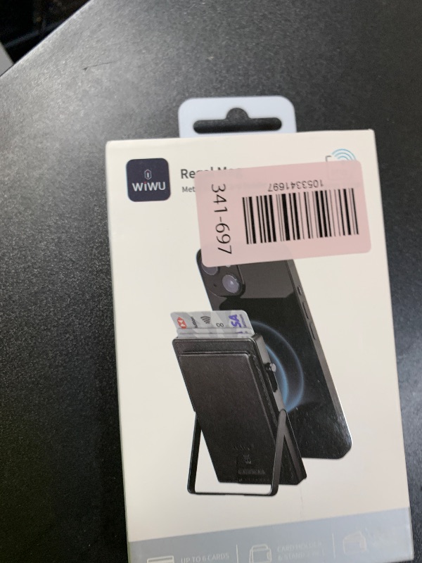 Photo 1 of Magnetic Phone Wallet Stand,Mag Safe Wallet with 7 Credit Card Holder,Pop Up Access,Metal Card Holder,RFID Wallet for Men Women,Minimalist for iPhone 16 15 14 13 12 Android,Vegan Leather (Grey)