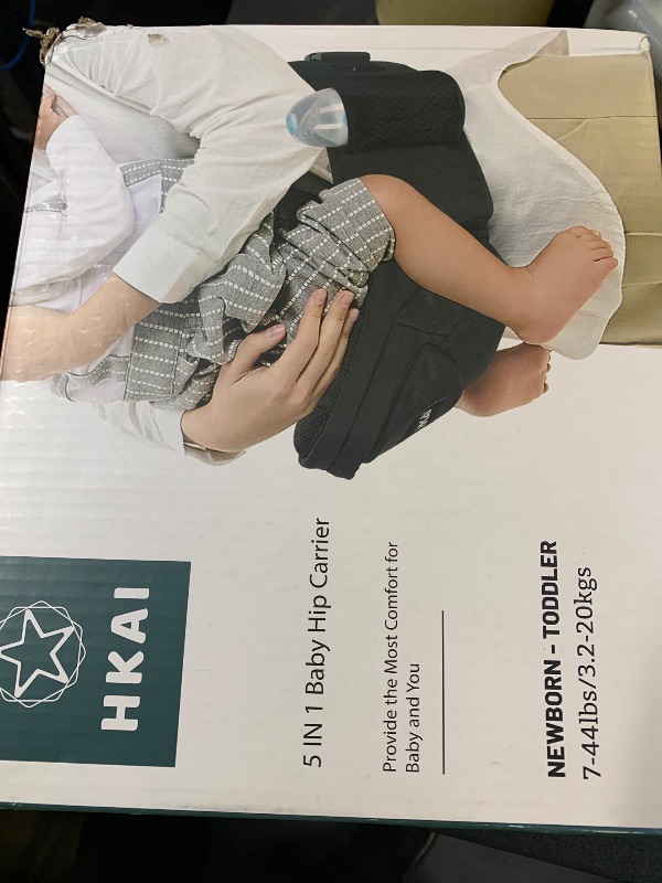 Photo 1 of HKAI Baby Carrier Hip Seat, Mom’s Choice Award Winner, Advanced Large Capacity Pocket with Adjustable Waistband, Shock Absorption Hip Seat Surface for Newborns & Toddlers, (Black)