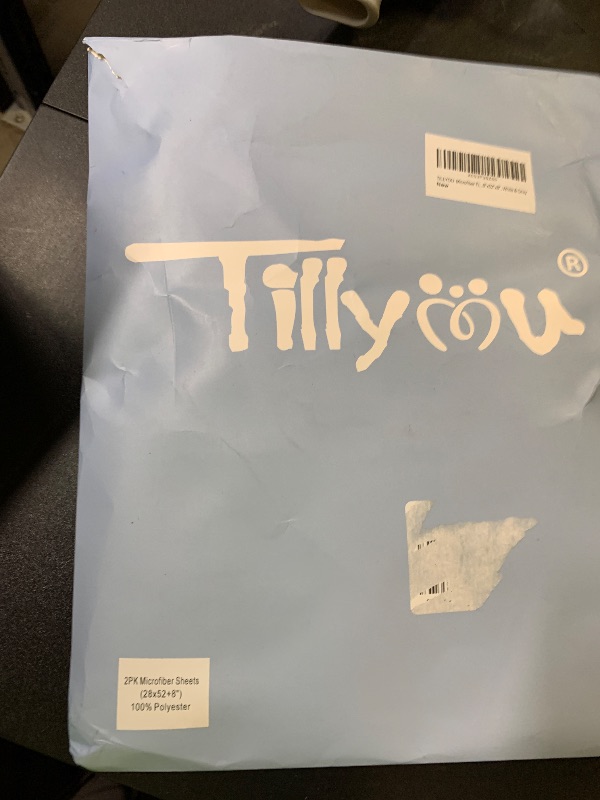 Photo 1 of TILLYOU Baby Crib Sheets for Boys Girls, Fitted Crib Sheet 2 Pack for Standard Crib and Toddler Mattresses, Super Soft Toddler Bed Sheets, 28"x52"x8", White & Gray