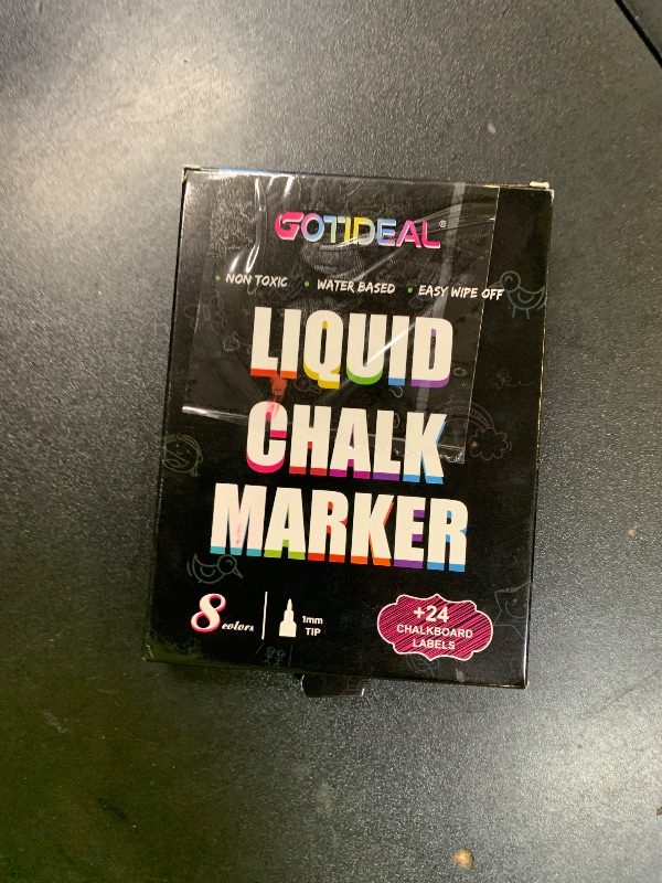 Photo 1 of GOTIDEAL Chalk Markers, Extra Fine Tip Washable Chalkboard Marker, Car Window Markers,for Blackboard, Glass & Bistro, Non-Toxic, Erasable Paint Chalk Pens Reversible Tip-1mm