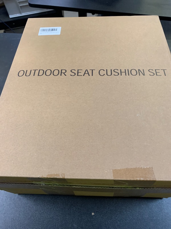 Photo 1 of HOMELYSIAN Outdoor Chair Cushions 24x24, Patio Furniture Cushions with Removable Cover, Outdoor Deep Seat Cushion Set with Ties and Handle, Waterproof Outdoor Cushions for Chair Sofa Couch, Dark Grey