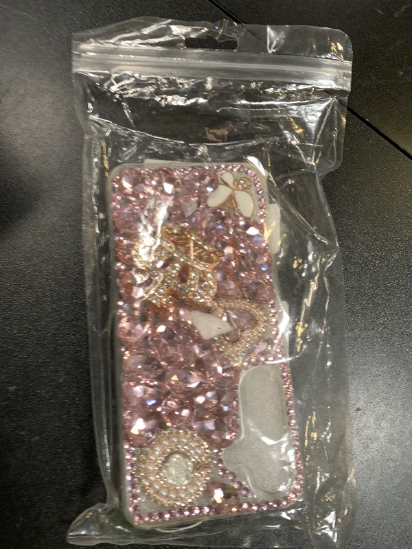 Photo 1 of Changjia for Samsung Galaxy S25 Glitter Bling Case,Cute Luxury 3D Sparkle Crown Crystal Rhinestones Diamond Stunning Gems Pearl with Lanyard Wrist Strap Women Girls Phone Case for Galaxy S25 6.2",Pink