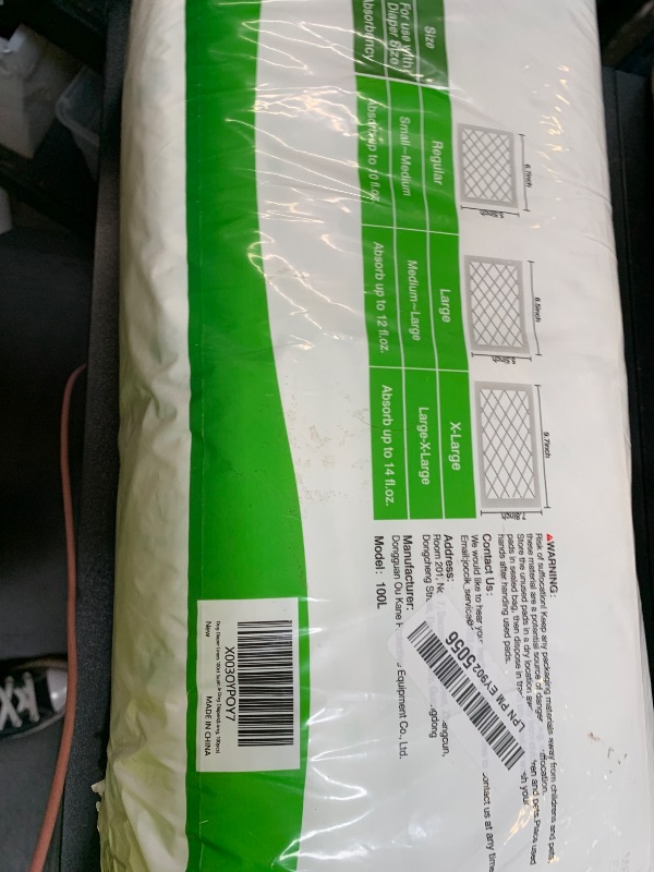 Photo 1 of Dog Diaper Liners 100ct Super Soft and Absorbent Dog Diaper Booster Pads for Male Dog Belly Bands or Female Dog Diapers (Long, 100pcs)