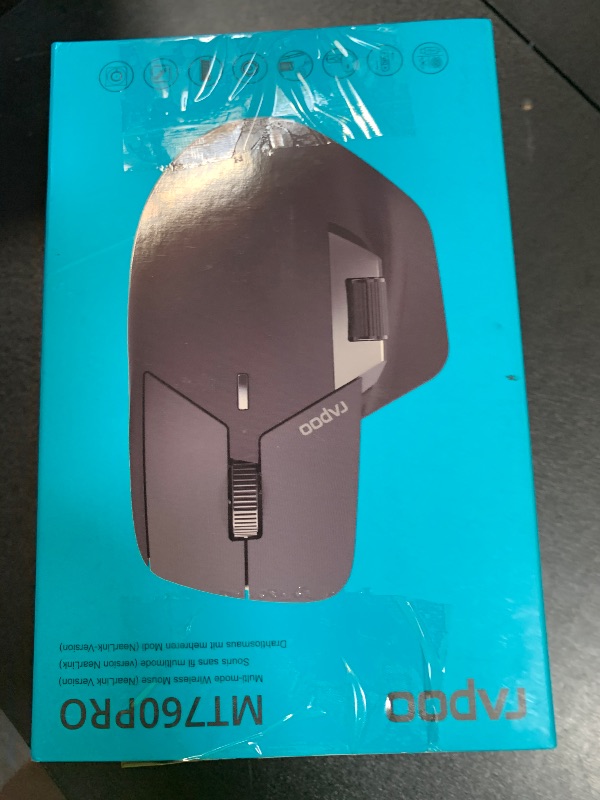 Photo 1 of Rapoo MT760 PRO Wireless Mouse, NearLink + Bluetooth 5.0 Multi-Device, 12K DPI, 2K Polling, Ergo for Work & Gaming, 11 Programmable Buttons, On-Board Memory, Quiet Clicks, USB-C, 120 Days Battery Life