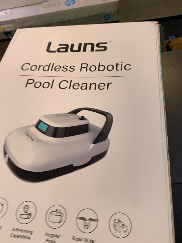 Photo 1 of (2025 Upgrade) Launs S1 Cordless Robotic Pool Cleaner, Dual Motors & Suction Ports Automatic Pool Vacuum Robot Lasts up to 90 Min, Self-Parking Ideal for Above Ground Pools (New)