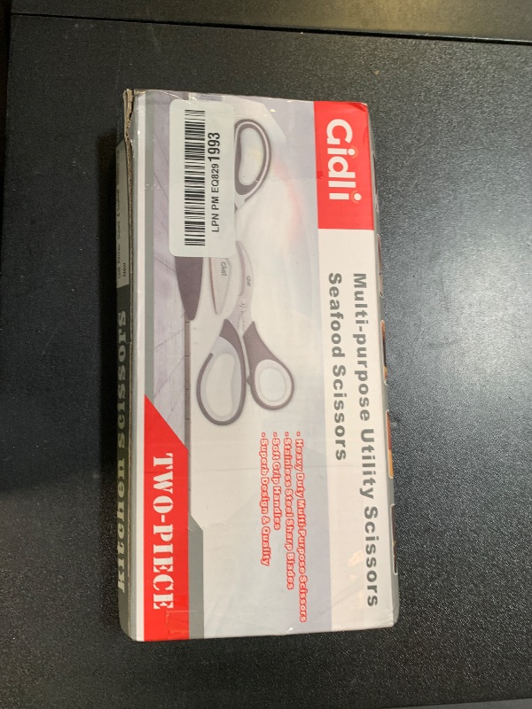 Photo 1 of Gidli Kitchen Scissors & Shears - Lifetime Replacement Warranty* - Heavy Duty All Purpose Kitchen Shears - Sharp Cutting Food and Meat Scissors, Dishwasher Safe