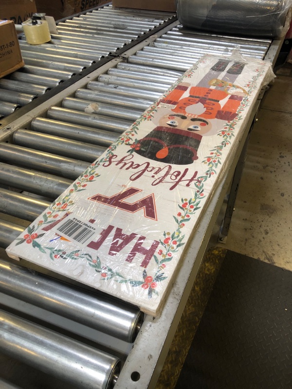 Photo 1 of KH Sports Fan Virginia Tech Hokies Nutcracker Porch Leaner, 11x46 Inches, Hokies Outdoor Christmas Sign; Display Some Holiday Cheer with This Virginia Tech Hokies Nutcracker Sign