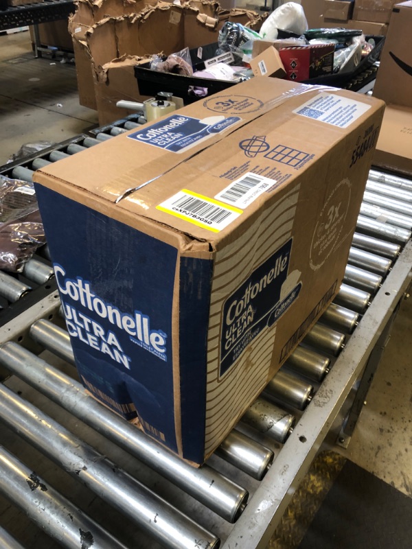 Photo 1 of Cottonelle Ultra Clean Toilet Paper with Active CleaningRipples Texture, Strong Bath Tissue, 32 Family Mega Rolls = 176 Regular Rolls (8 Packs of 4)
