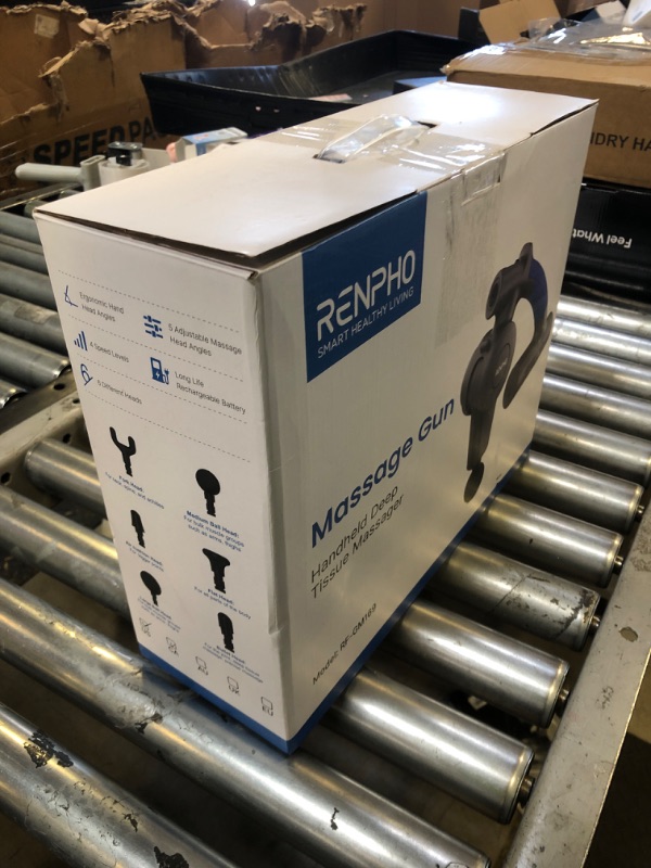 Photo 1 of RENPHO R4 Massage Gun with Adjustable Arm, Back Massager for Athletes, Portable Deep Tissue Percussion Muscle Tool with Carry Case, Gifts for Men and Women