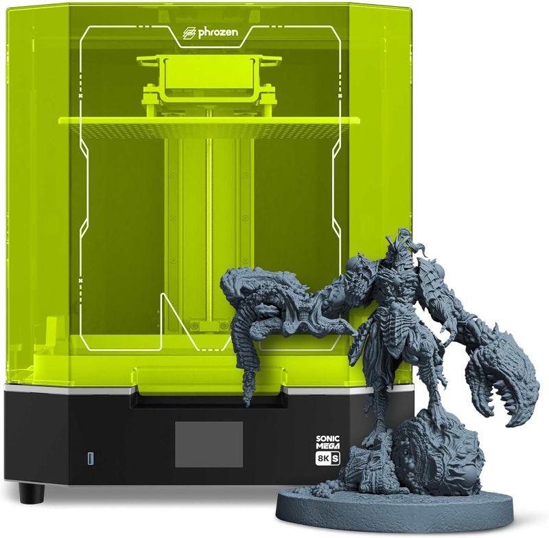 Photo 1 of phrozen Sonic Mega 8K S LCD/MSLA Resin 3D Printer, 43 µm High Resolution, 15 inch Mono LCD Screen, Fast Production Accurate Details, Large Printing Size L12.99xW7.28xH11.81 Printing Volume
