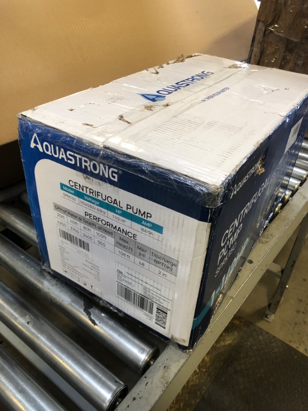 Photo 1 of AQUASTRONG 1.5 HP Shallow Well Jet/Centrifugal Pump, 4250 GPH, 115/230V, Durable Cast Iron Booster Pump for Lawn Sprinkler, Garden Irrigation

