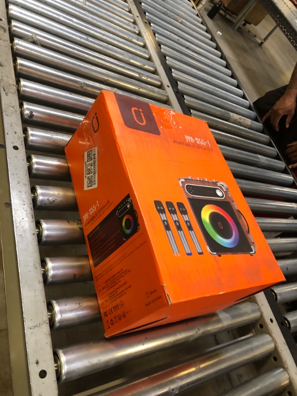 Photo 1 of HWWR Karaoke Machine with 3 Wireless Microphones for Adults/Kids, Portable Bluetooth 5.3 Karaoke Speaker, Home Party Speaker with Disco Lights for Outdoor, PA System Supports TWS and TV connectivity