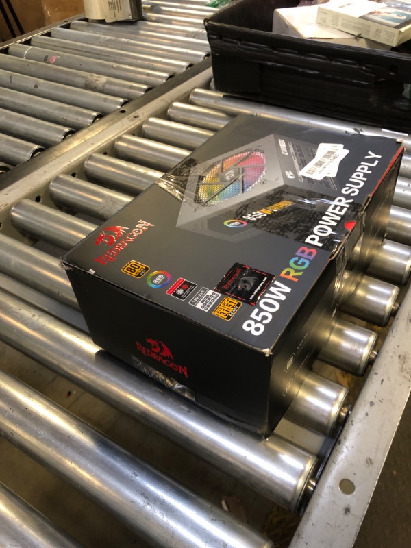 Photo 1 of Redragon RGPS-850W 80+ Gold 850 Watt Power Supply w/Upgraded ATX 3.1 & PCIe 5.1 Fully Modular, 12VHPWR Cable Included, 100% Japanese Capacitors, Smart ECO Low Noise RGB Fan, Compact 160mm Size
