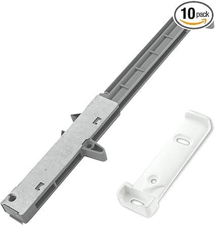 Photo 1 of 10-Pack Rok Hardware Soft Close for Wood Drawers/Soft Close Drawer Adapter/Add-On/Retrofit (White), SCD104W