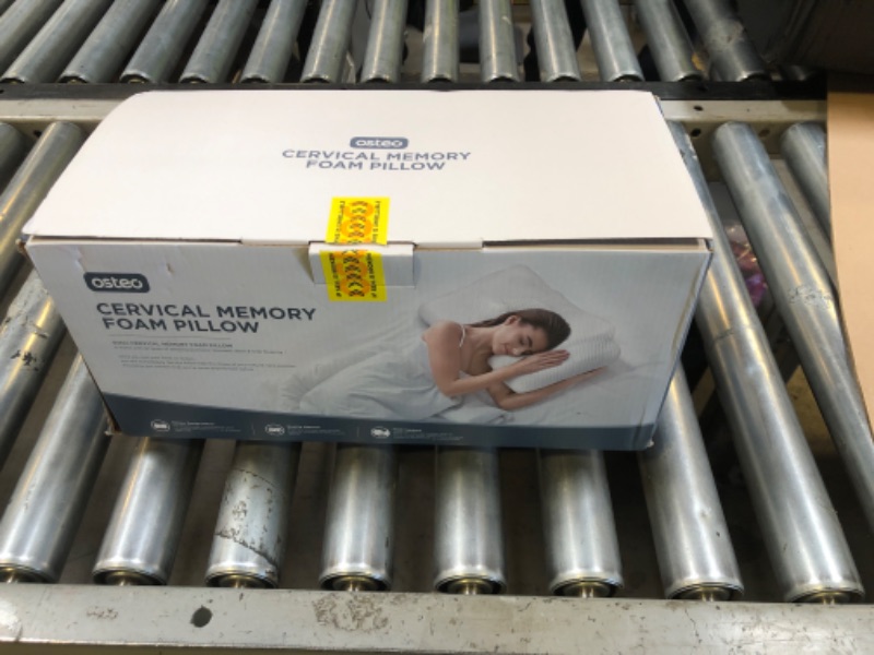 Photo 1 of Osteo Cervical Pillow for Neck Pain Relief, Hollow Design Odorless Memory Foam Pillows with Cooling Case, Adjustable Orthopedic Bed Pillow for Sleeping, Support for Side Back Sleepers