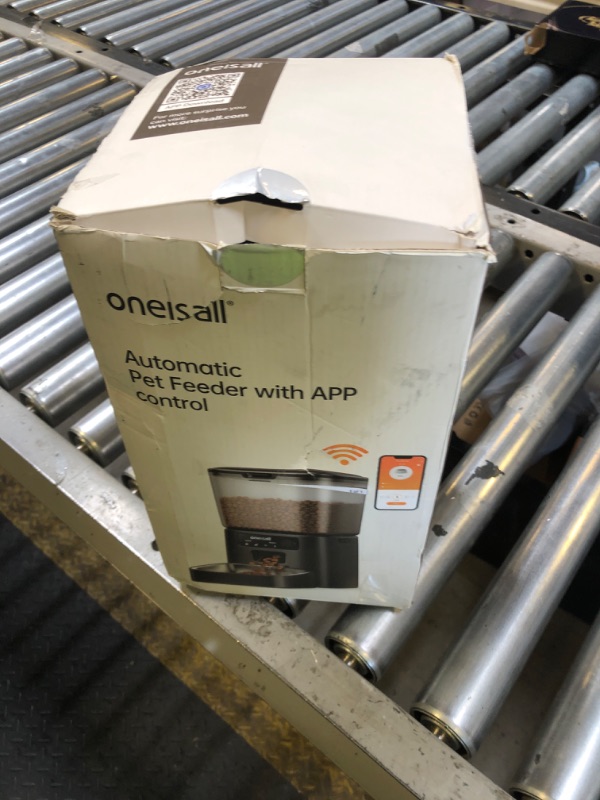 Photo 1 of oneisall Automatic Cat Feeder, WiFi Cat Food Dispenser with App Control, Auto Cats Feeder Automatic for Dry Food, Smart Pet Food Dispenser with Portion Control for Small Pets Indoor