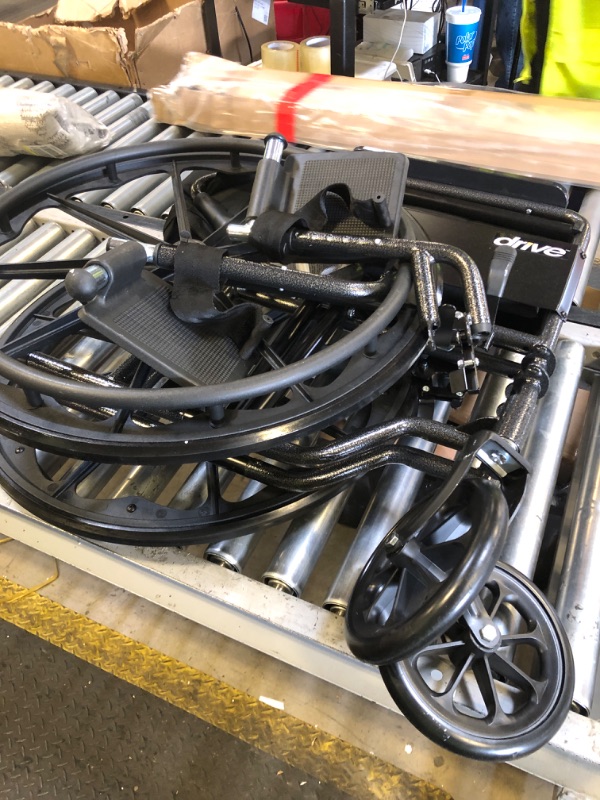 Photo 1 of drive Silver Sport 1 - Wheelchair Swing-Away Footrest Black Upholstery 18 Inch Seat Width Adult 300 lbs. Weight Capacity - SSP118FA-SF
