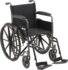 Photo 1 of drive Silver Sport 1 - Wheelchair Swing-Away Footrest Black Upholstery 18 Inch Seat Width Adult 300 lbs. Weight Capacity - SSP118FA-SF

