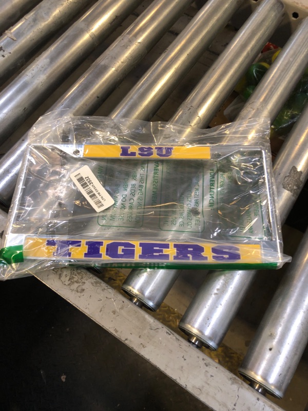 Photo 1 of LSU Tigers Domed Metal License Plate Frame