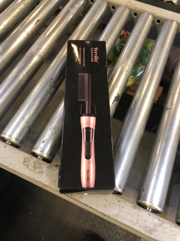 Photo 1 of Terviiix Electric Hot Comb for Lace Front Wigs, Pressing Combs for Black Women Hair, Anti-Scald Straightening Comb with Keratin & Argan Oil Infused Teeth, Temperatures Adjustable, 60 Min Auto Shut Off