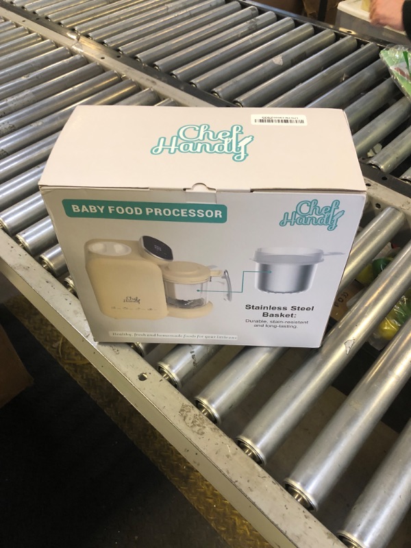 Photo 1 of Chefhandy Baby Food Maker, Steamer & Blender with Stainless Steel Basket, Puree Maker with Auto/Manual Blend, Bottle Warmer & Sterili-zer, Safe & Easy-to-Clean Compact Baby Food Processor (Yellow)