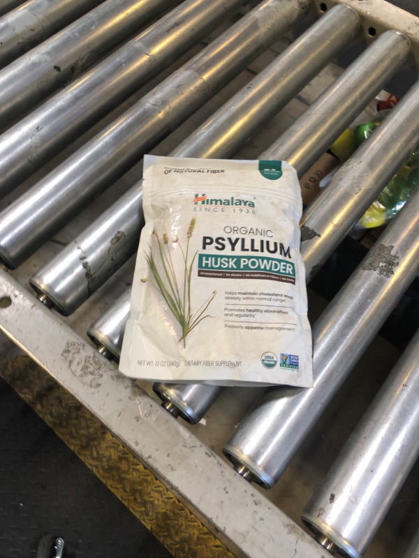 Photo 1 of Himalaya Organic Psyllium Husk Powder, Daily Dietary Fiber Supplement, Regularity, Appetite Management, USDA Certified Organic, Non-GMO, No Artificial Colors, Unflavored, 56-Teaspoon Supply, 12 Oz