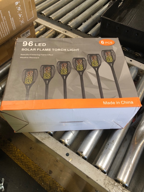 Photo 1 of Otdair 96 LED Solar Lights Outdoor Upgraded 6 Pack, 43" Tall & Super Larger Size, Waterproof Solar Torch Light with Flickering Flame, 2200mAh Solar Tiki Torches Decoration Lights, for Path Yard Garden