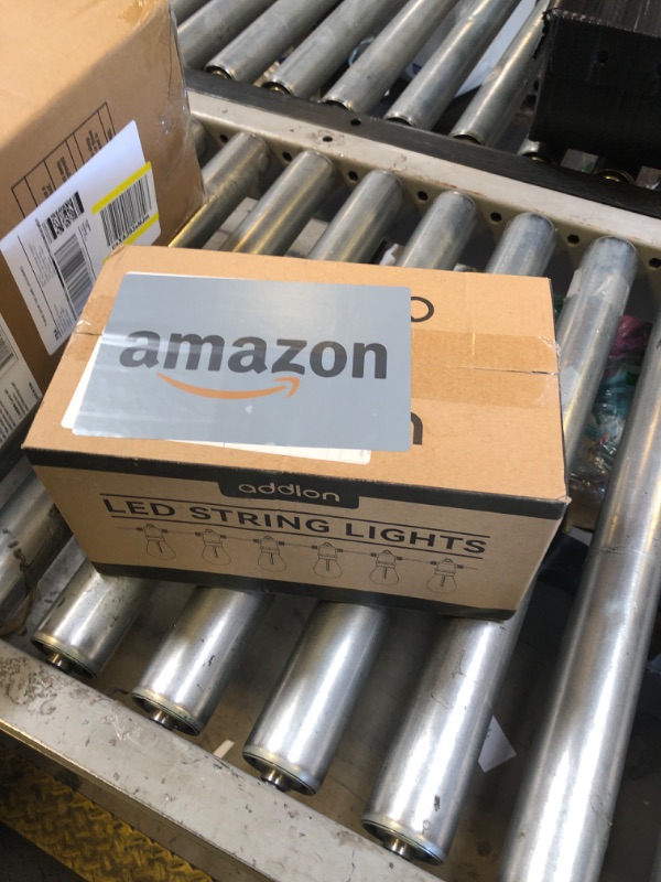 Photo 1 of addlon 50FT LED Outdoor String Lights with Edison Shatterproof Bulbs, Weatherproof Strand, Commercial Grade Patio Lights, Decorative for Garden or Patio, Black