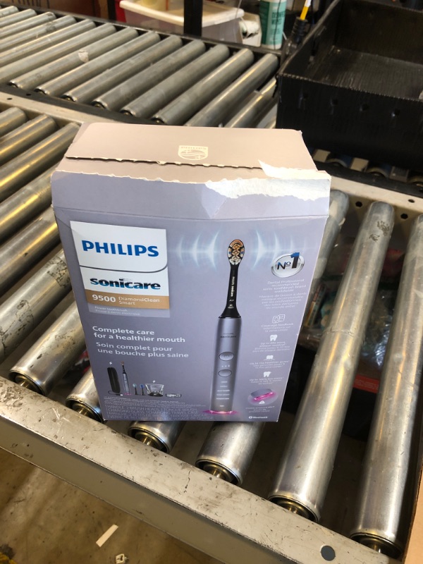 Photo 1 of Philips Sonicare DiamondClean Smart 9500 Electric Toothbrush, Sonic Toothbrush with App, Pressure Sensor, Brush Head Detection, 5 Brushing Modes and 3 Intensity Levels, Grey, Model HX9923/41