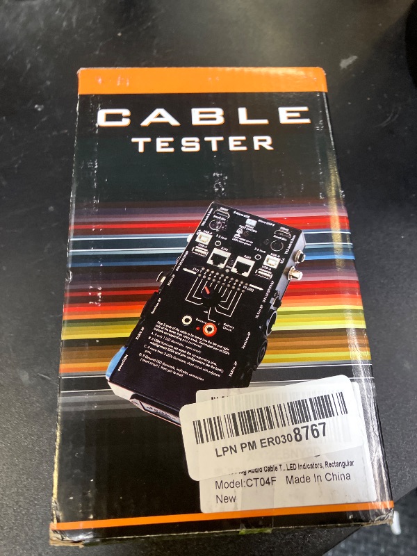 Photo 1 of MFL. 13-Plug Audio Cable Tester Line Finder Black 13-in-1 Cables Checker 8-Way Switch Wire Tracker with LED Indicators, Rectangular
