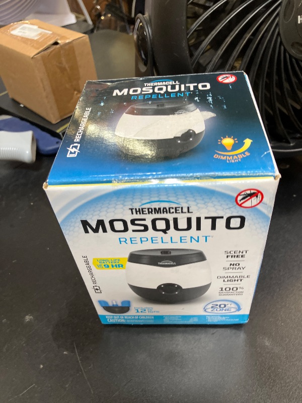 Photo 1 of Thermacell Patio Shield Mosquito Repellent E-Series Rechargeable Repeller; 20’ Mosquito Protection Zone; Includes 12-Hr Repellent Refill; No Flame or Scent; Bug Spray and Bug Zapper Alternative