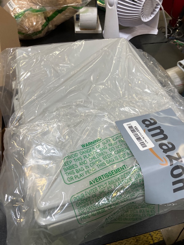Photo 1 of Gratury Junction Box, IP67 Waterproof Plastic Enclosure for Electrical Project, Hinged Grey Cover, Includes Mounting Plate and Wall Bracket 410×310×180mm (16.1"x12.2"x7.1")