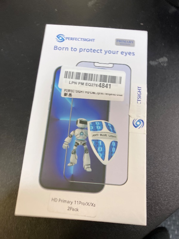 Photo 1 of PERFECTSIGHT HD Clear Screen Protector for iPhone 11 Pro 2019, iPhone Xs 2018/ X/ 10 5.8 inch (2 Pack), 30% Anti Blue Light Filter Fingerprint Tempered Glass