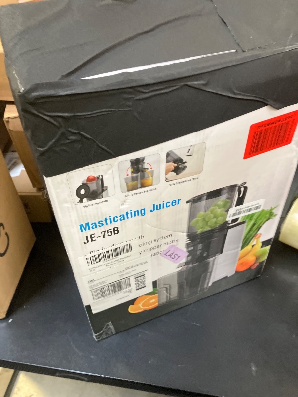 Photo 1 of Cold Press Juicer, 5.3" Wide Feed Chute Juice Extractor Machine with 400W, High Juice Yield, Slow Masticating Juicer for Whole Vegetables & Fruits, Metallic Silver