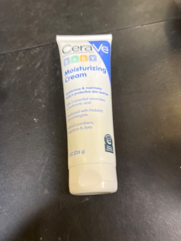 Photo 1 of CeraVe Baby Cream, Gentle Moisturizing  hiCream with Ceramides, Fragrance, Paraben, Dye & Phthalates Free, Rich & Non-Greasy Feel, Gentle Baby Skin Care, 8 Ounce