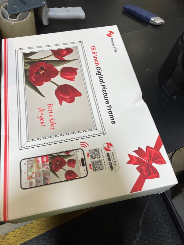 Photo 1 of 64GB 15.6" Frameo Digital Picture Frame WiFi, Large Electronic Photo Frames 1920 x 1080 IPS FHD Touch Screen, Send Photos from Your Phone from Anywhere, Best Gifts for Parents and Grandparents